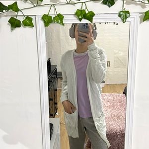 White see knit cardigan